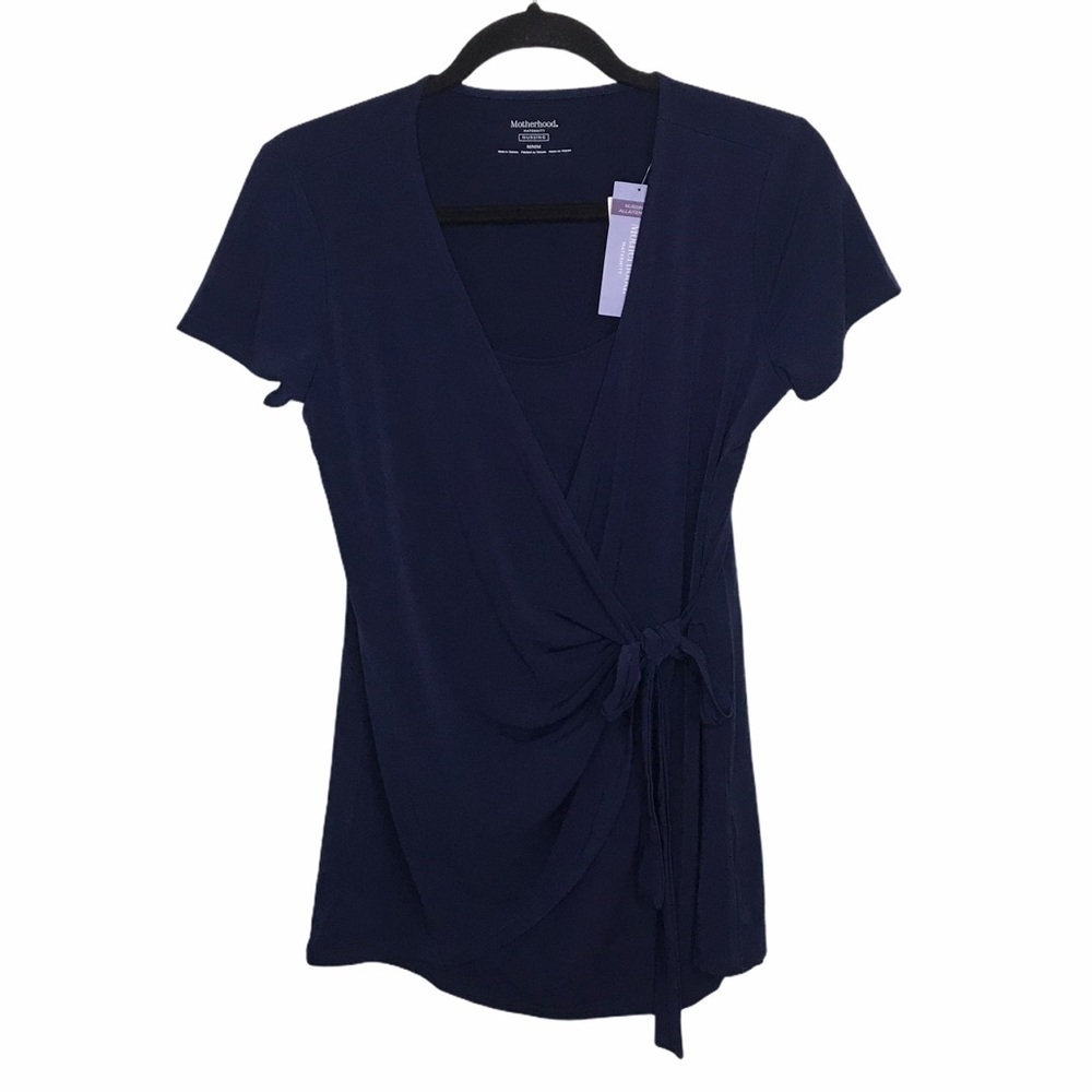 Motherhood Blue Pull Over Side Nursing Top